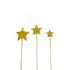 Cake & Candle - Gold Metal Cake Topper - Stars