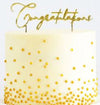 Cake & Candle Gold Metal Cake Topper - Congratulations