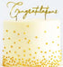 Cake & Candle Gold Metal Cake Topper - Congratulations