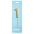 Cake & Candle Bold Cake Topper 7cm - Gold Number 1