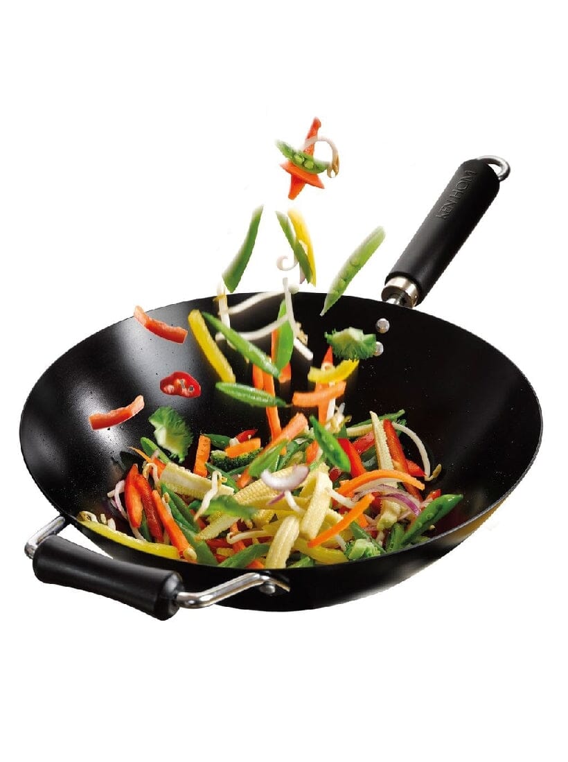 Ken Hom Excellence Non-stick Carbon Steel Wok 35cm Woks & Stirfrys The Cooks Kitchen Mandurah
