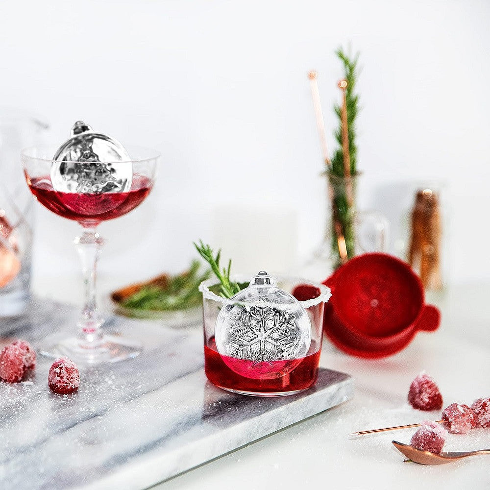 Tovolo Ornamental Ice Moulds S/2 - Tree & Snowflake
