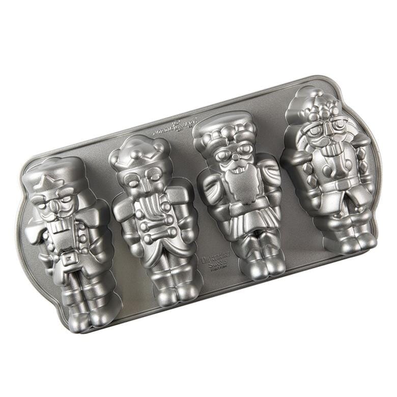 Nordic Ware Sparkling Silver Nutcracker Cake Pan Baking Tins, Trays, Pans & Ramekins The Cooks Kitchen 