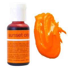 Chefmaster Liqua-gel Sunset Orange 0.7oz/20ml