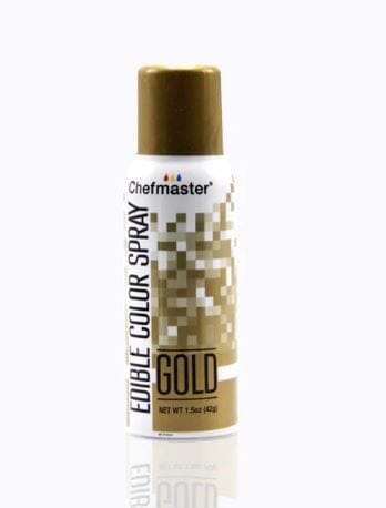 Chefmaster Edible Metallic Gold Spray Paint 1.5oz/42gm Aerosol Spray Colours The Cooks Kitchen Mandurah 