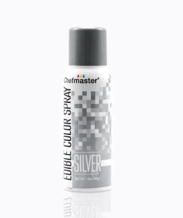 Chefmaster Edible Metallic Silver Spray Paint 1.5oz/42gm Aerosol Spray Colours The Cooks Kitchen Mandurah 