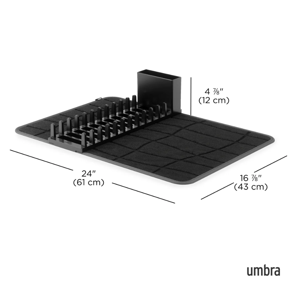 Umbra Udry Ultra Drying Rack With Mat Black
