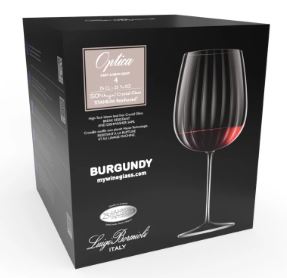Luigi Bormioli Optica Burgundy/gin Glass Set - 750ml 