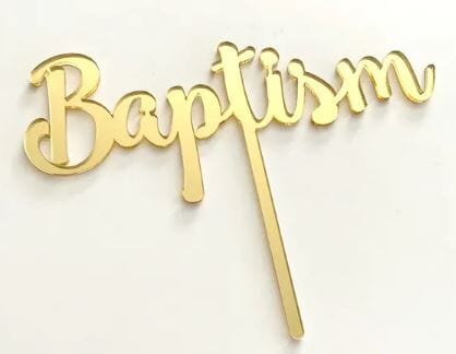 Cake Craft Baptism Gold Mirror Acrylic Cake Topper Acrylic Cake Toppers The Cooks Kitchen 