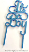 Cake Craft It's A Boy Blue Glitter Acrylic Cake Topper