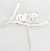Cake Craft Love Silver Mirror Acrylic Cake Topper