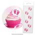Pink Baby Feet Edible Wafer Cupcake Toppers - 24 Pce Pack