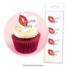 Cake Craft Wafer Toppers - I Love You Heart Toppers