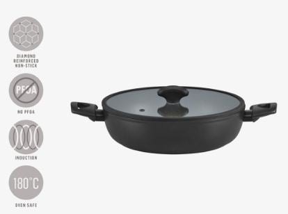 Essteele Per Salute 28cm/4l Covered Sauteuse