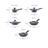 Essteele Per Benessere Ceramic Non Stick 5pc Cookware Set