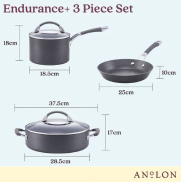 Anolon Endurance+ 3 Piece Cookware Set