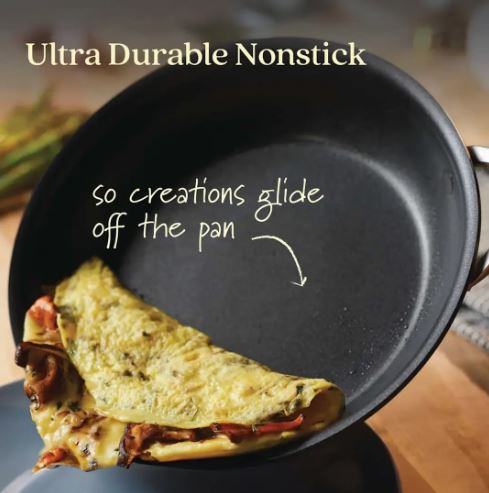 Anolon Endurance+ 3pc Set - !8cm Saucepan, 28cm Covered Sautese, 24cm Skillet