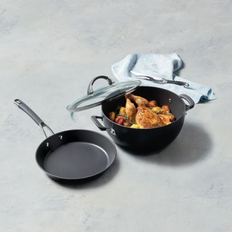 Anolon Endurance+ Nonstick Induction French Skillet 26cm And Covered Casserole 26cm/5.2l