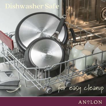 Anolon Endurance+ Nonstick Induction French Skillet 26cm And Covered Casserole 26cm/5.2l