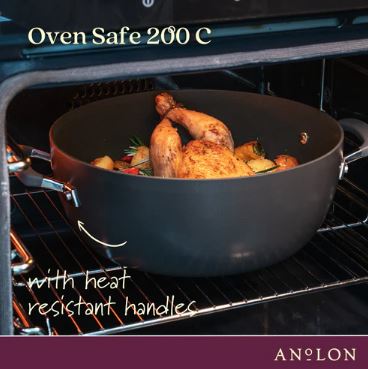 Anolon Endurance+ Nonstick Induction French Skillet 26cm And Covered Casserole 26cm/5.2l
