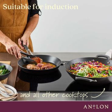 Anolon Endurance+ Nonstick Induction French Skillet 26cm And Covered Casserole 26cm/5.2l