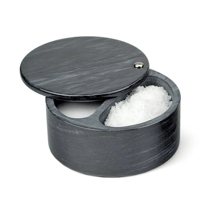 Rsvp Marble Swivel Top Salt Box 13 X 6cm - Black Herb & Spice Storage The Cooks Kitchen 