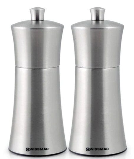 Swissmar Torre Salt And Pepper Mill Set - Stainless Steel 15cm Salt & Pepper Grinders & Mills The Cooks Kitchen 