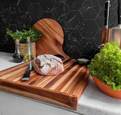 Teakhaus Scandi Collection Double Sided Counter Top Cutting Board - 54x46x2.5cm