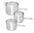 Scanpan Commercial 3pc Saucepan Set - 16cm/18cm/20cm