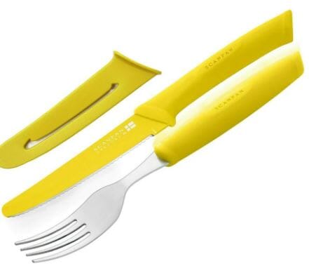 Scanpan Spectrum Steak Knife & Fork Set Yellow Steak Knives The Cooks Kitchen 