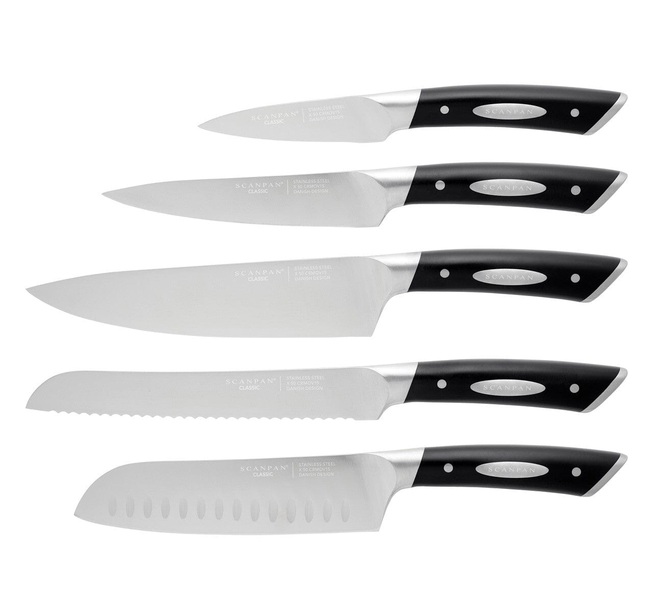 Scanpan Kalo 6 Piece Knife Block Set - Ash Knife Block Sets The Cooks Kitchen 