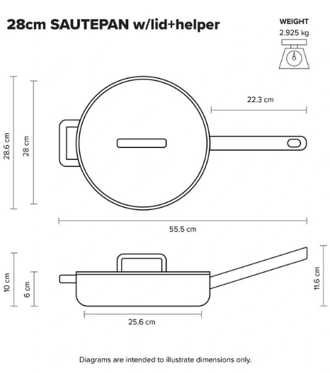 Scnqapan Elektra Saute Pan 28cm