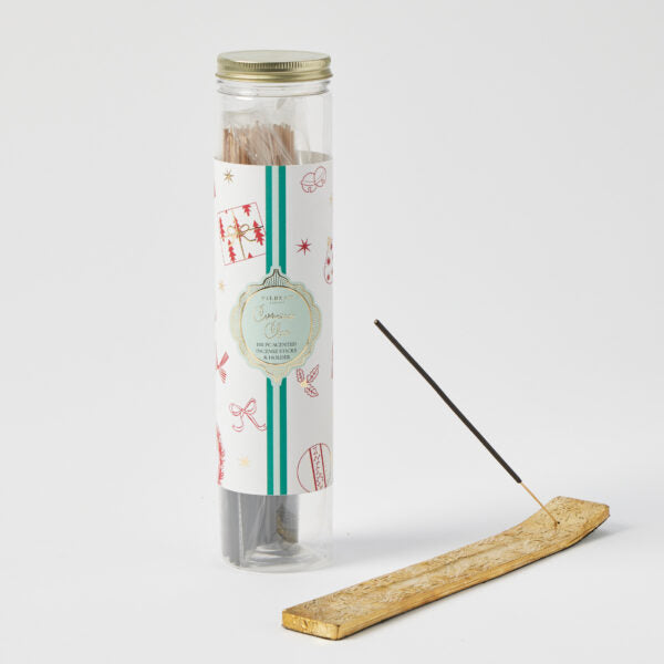 Pilbeam Christmas Cheer 100pc Scented Incense With Holder -  Cinnamon & Orange Clove