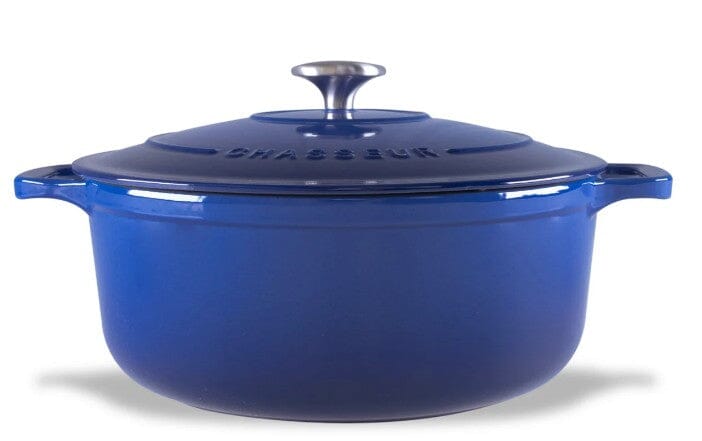 Chasseur Round French Oven 24cm Azure Enameled Cast Iron The Cooks Kitchen 
