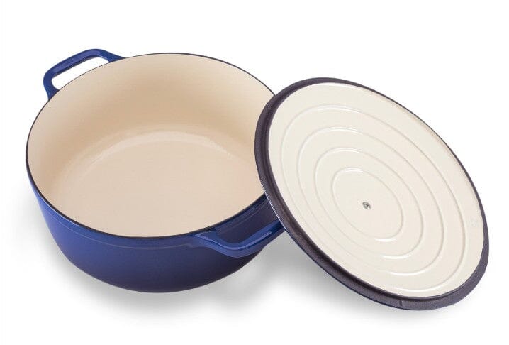 Chasseur Round French Oven 28cm Azure Enameled Cast Iron The Cooks Kitchen 