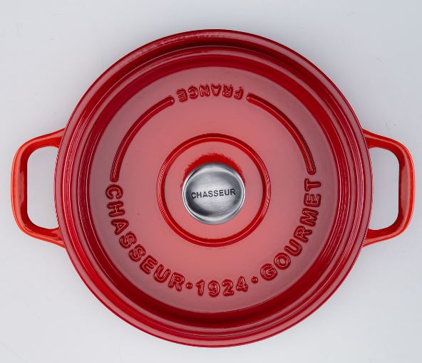 Chasseur Gourmet Round French Oven 24cm/4l - Crimson