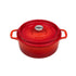Chasseur Gourmet Round French Oven 28cm/6l - Crimson Cast Iron Casseroles The Cooks Kitchen 