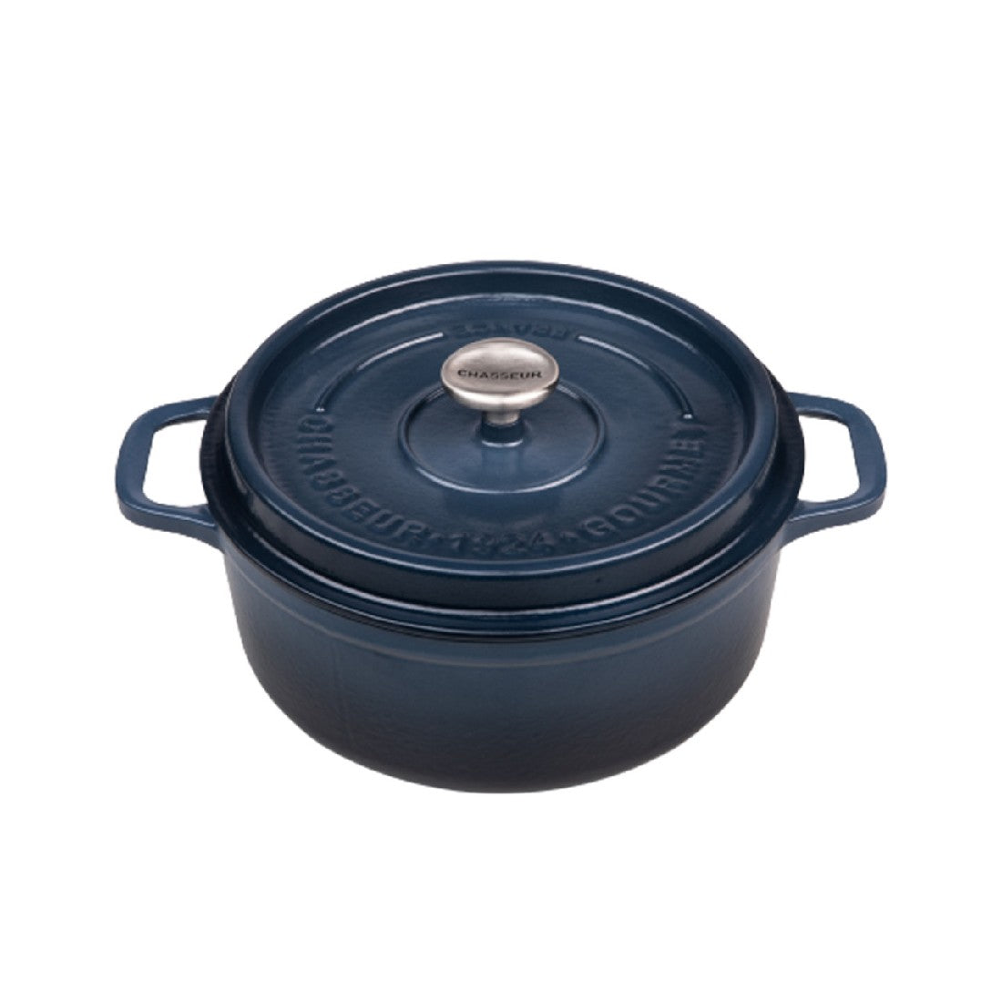 Chasseur Gourmet Round French Oven 24cm/4l Midnight Blue