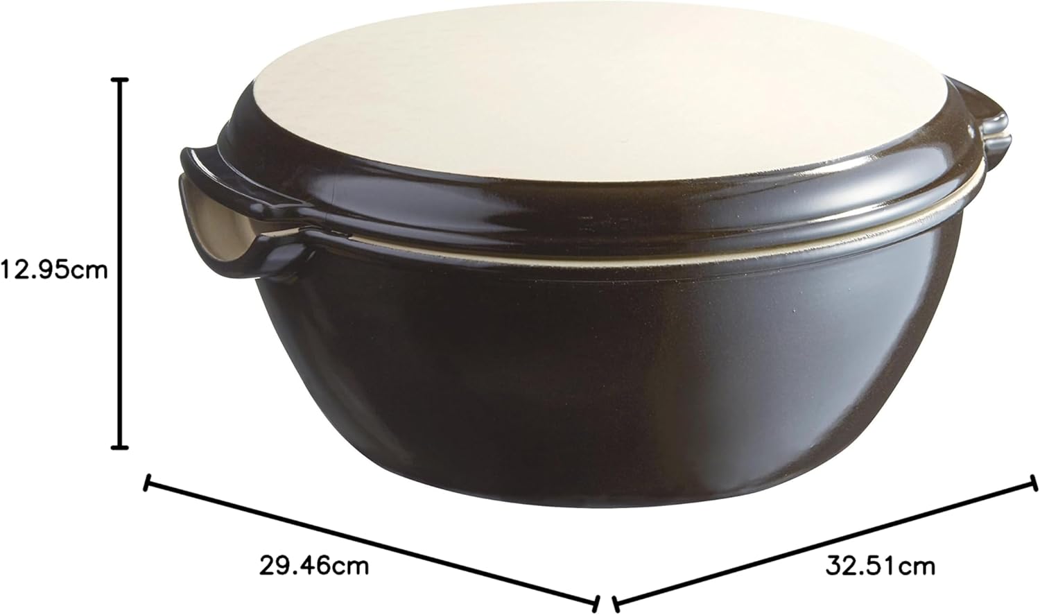 Emile Henry Round Bread Baker - Charcoal
