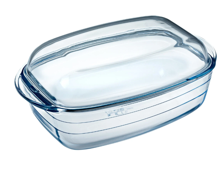 O'cuisine Glass Rectangular Casserole With Lid 37 X 22cm - 6.5l