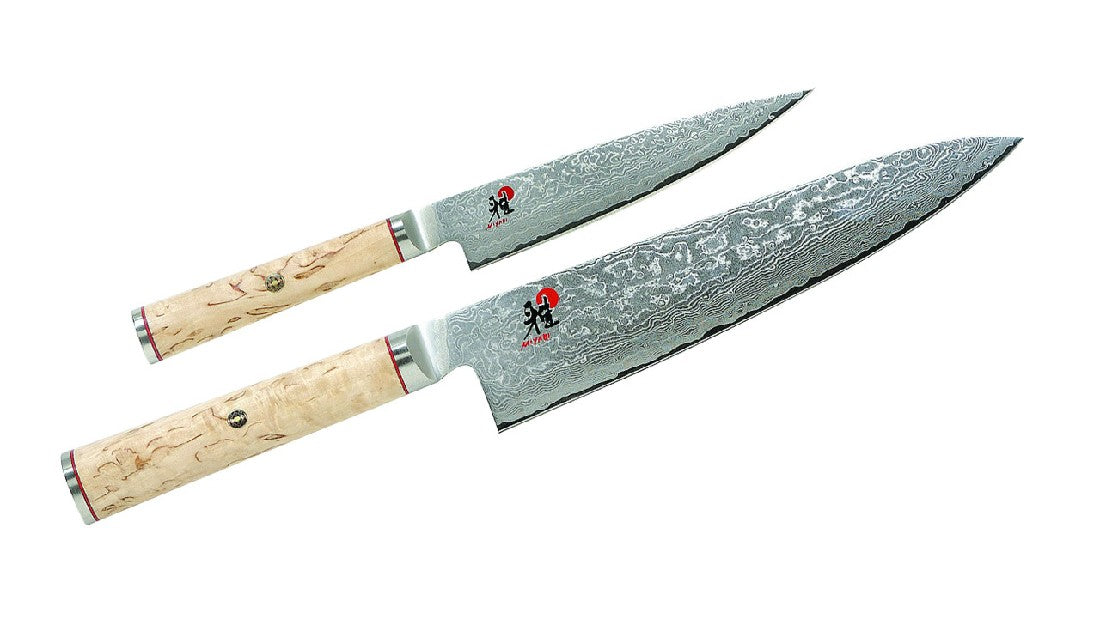 Miyabi 5000mcd Birchwood Gyutoh (chef's) & Shotoh (utility) Knife Set 2 Piece