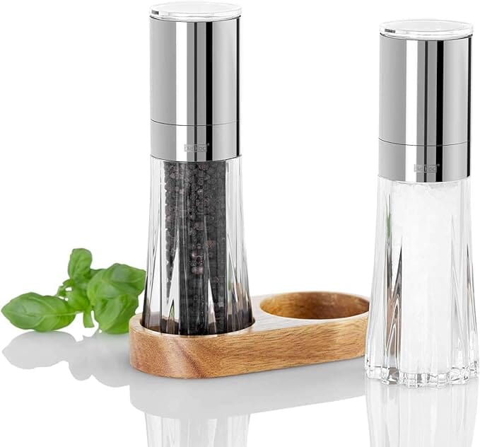 Adhoc Crystal Menage Salt & Pepper Set 17cm Salt & Pepper Grinders & Mills The Cooks Kitchen 