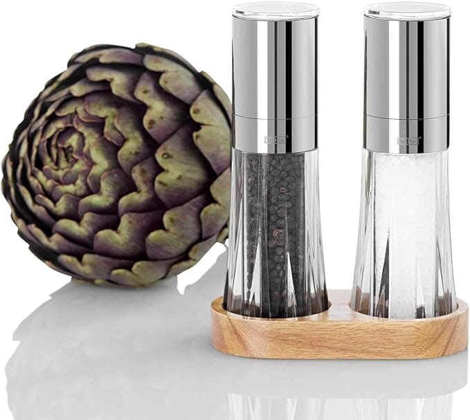 Adhoc Crystal Menage Salt & Pepper Set 17cm Salt & Pepper Grinders & Mills The Cooks Kitchen 