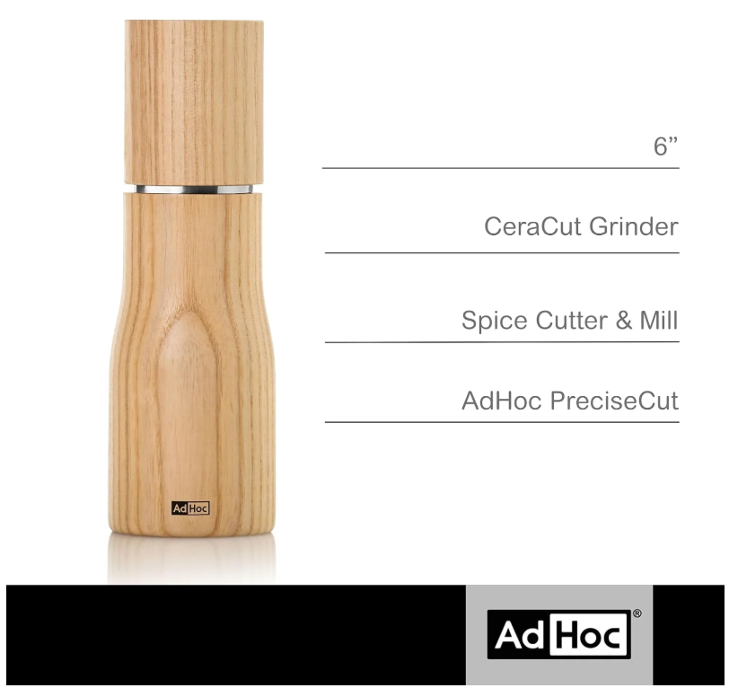 Adhoc Levo Pepper/salt Mill 15cm Light