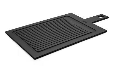 Woll Cut & Serve Board Handle With Ribs Black 49x25x0.7cm