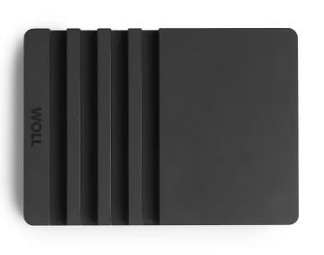 Woll Cut & Serve Board Stand Black 14x10x1.4cm