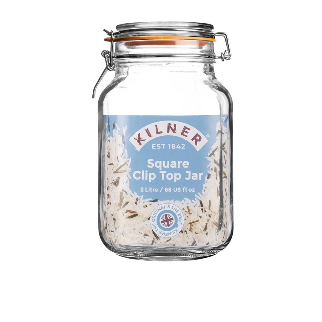 Kilner Square Clip Top Jar 2 Litre