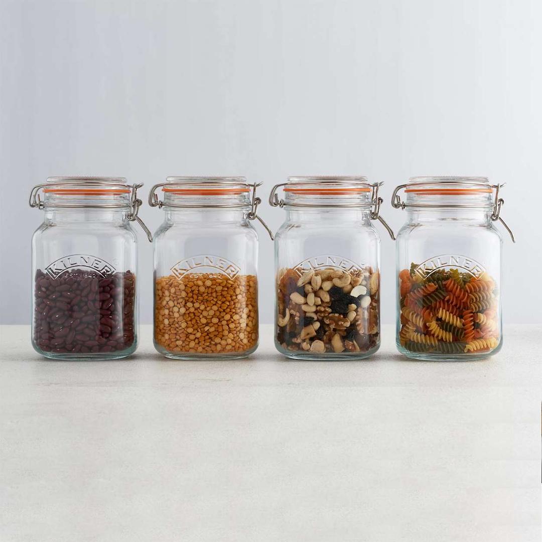 Kilner Square Clip Top Jar 2 Litre