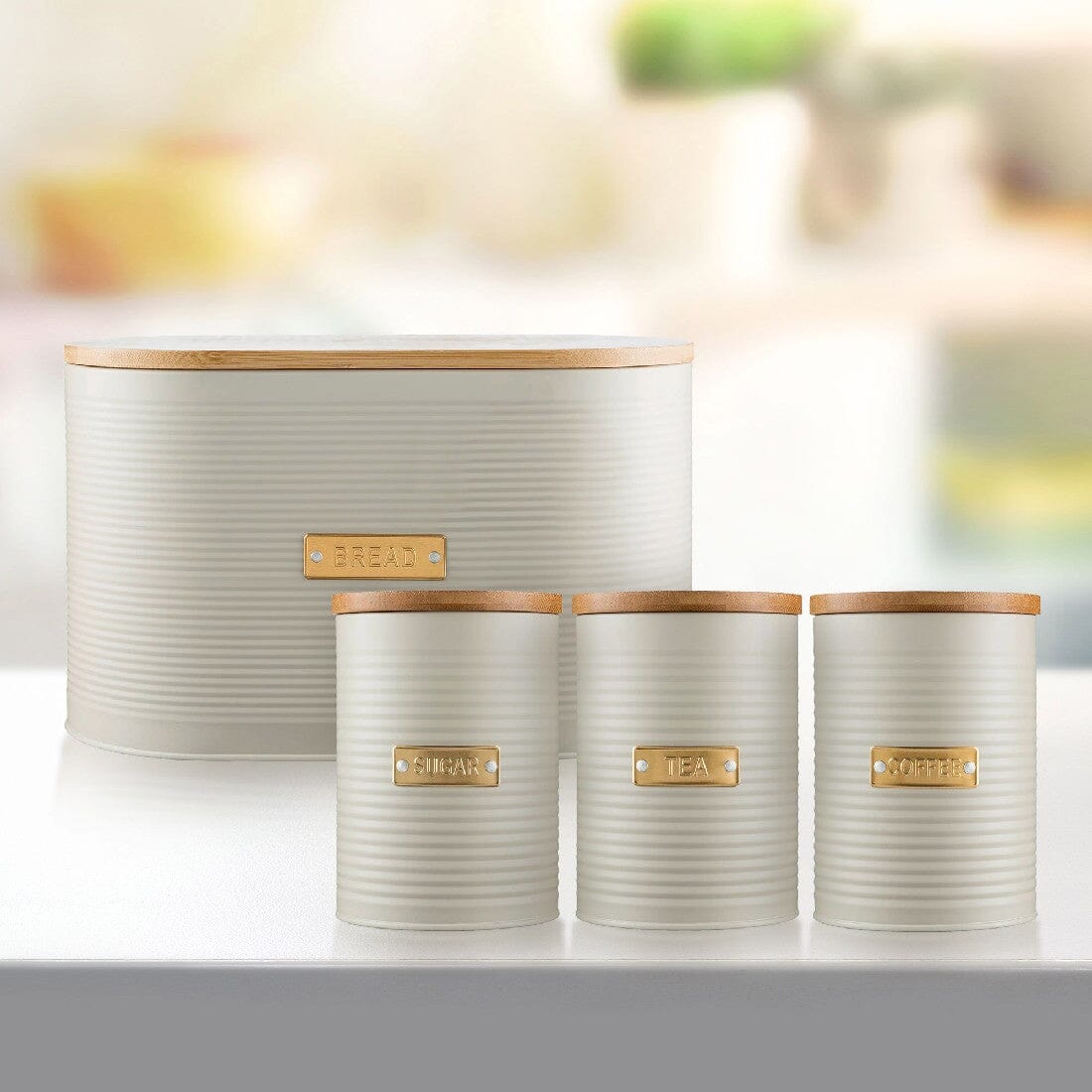 Typhoon Living Bread Bin Oatmeal Bread & Butter Storage The Cooks Kitchen Mandurah 