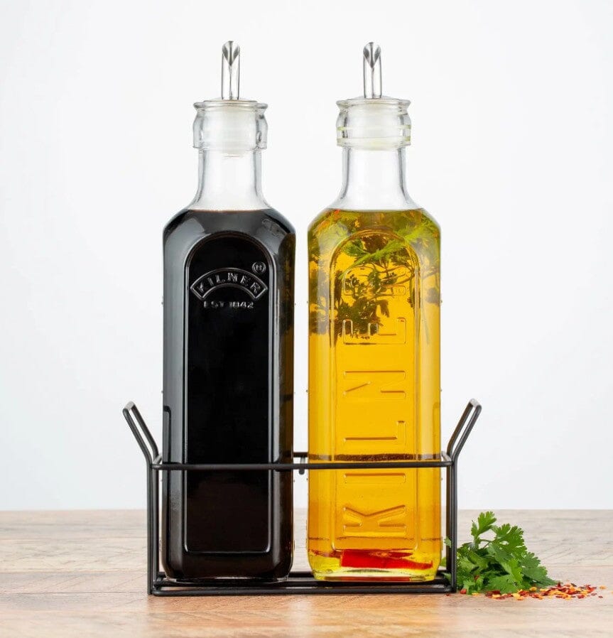 Kilner Oil Bottle Set 600ml Oil Jars & Drizzlers The Cooks Kitchen 